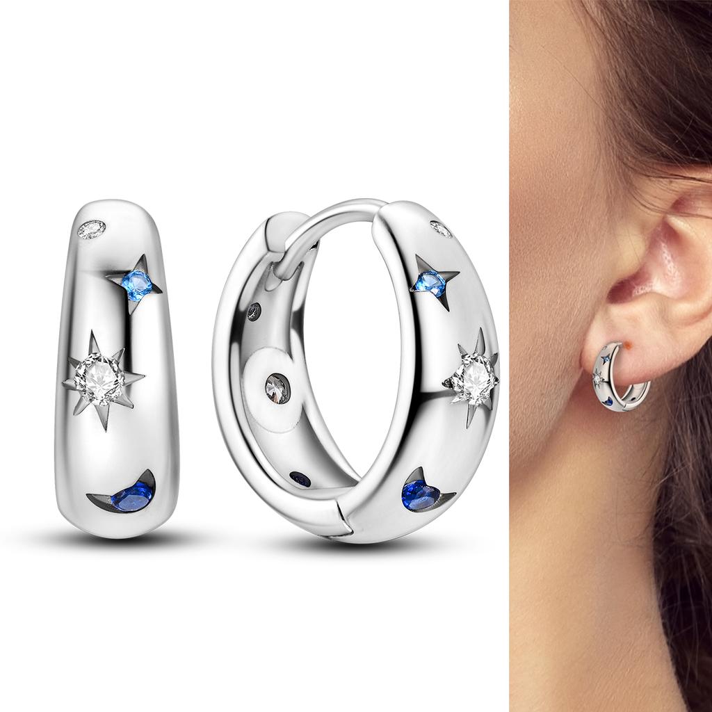 Heißer Verkauf 925 Sterlingsilber Kupfer Herz Ohrringe Passen Original Charms Creolen Für Frauen Mädchen Stecker Ohrring Feine Zirkonia Geschenke