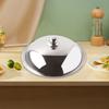 Pot Cover Professional 36cm Household Stainless Steel Wok Lid Cover Skillet Lid Cooking Pot Lid for Cheese Griddle Kitchen