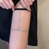 Sexy Leg Chain Multi-Layer Flash Diamond Fringed Thigh Chain Leg Decoration Spice Girl Street Auction Accessories Versatile Body Chain