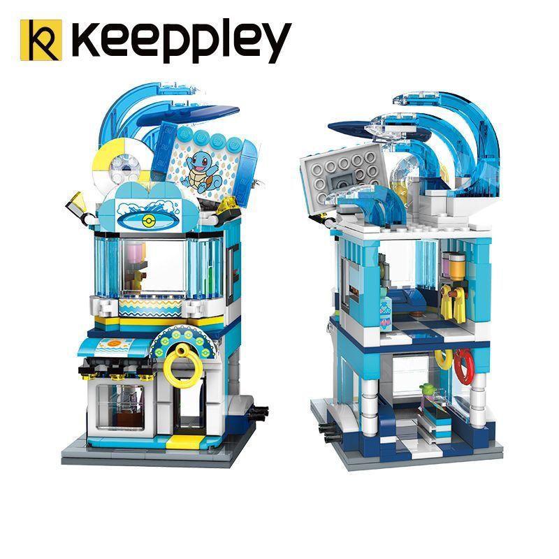 Keeppley  Pikachu Small Street View Exclusive Construction Blocks City Architecture Food Assembly Toys Children'S Gifts