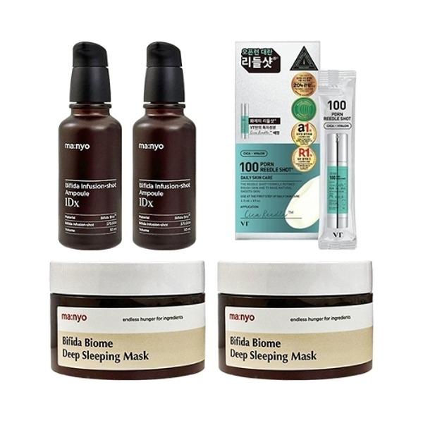 MANYO FACTORY Infusion Shot Ampoule 50ml x2 + Deep Sleeping Mask 100ml x2 + VTCOSMETICS Riddle Shot 100 Ampoule Pouch 10ea_23866632_643502