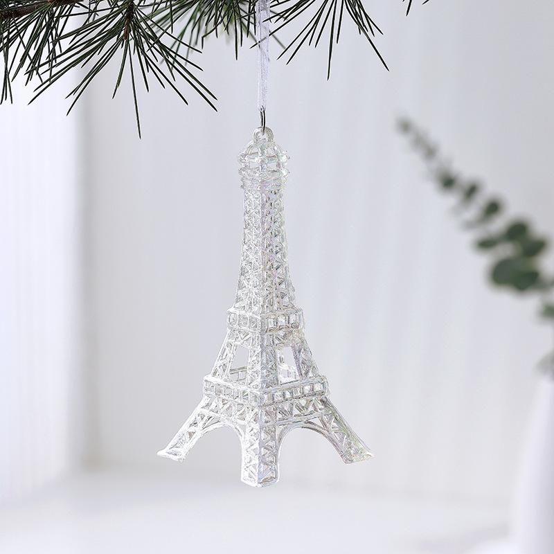 Transparent Colorful Christmas Pendant Acrylic Crystal Pendant Christmas Decorations Drop Ornaments Festive/Party Supplies