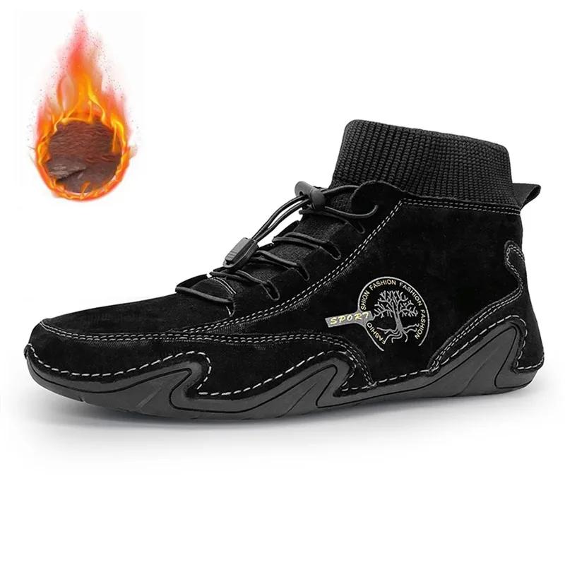 

Мужская дышащая удобная водонепроницаемая кожаная повседневная обувь для мужчин легкая прочная нескользящая плоская обувь для всех сезонов сапоги US 5(EUR 38)