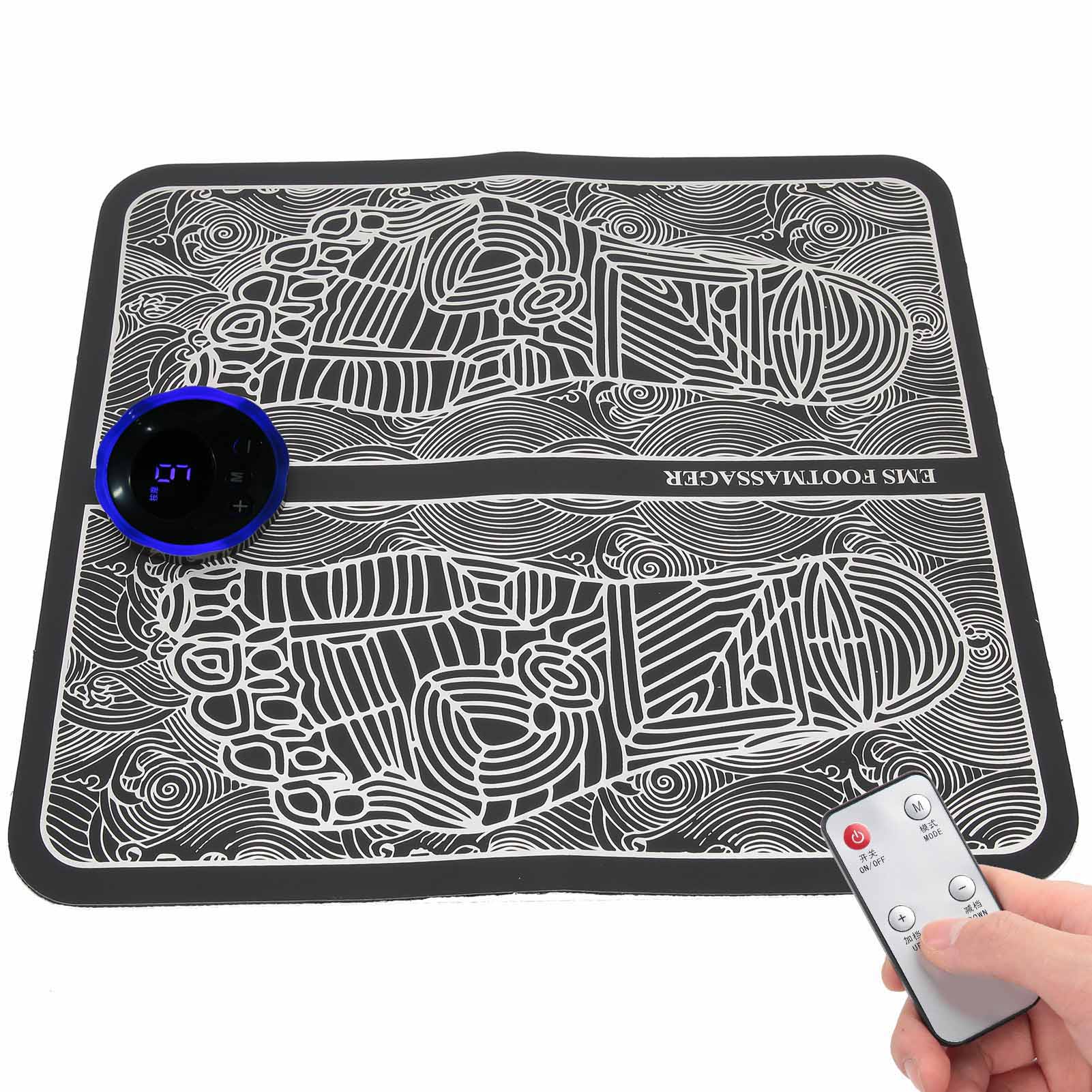 

Массажер для ног EMS, электрический массажный коврик, стимулятор мышц, пульт дистанционного управления, подушка для коррекции фигуры