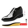New 3/6/8 Cm Elevator Men Dress Shoes Patent Leather Men Height Increase Formal Shoes Pointed Business Men Oxfords Suit Shoes