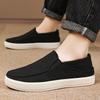 Herren Canvas Schuhe mit Weicher Sohle Lässig Atmungsaktiv Bequem Schiebeärmel Herren Stoffschuhe Herren Oxford Sneakers