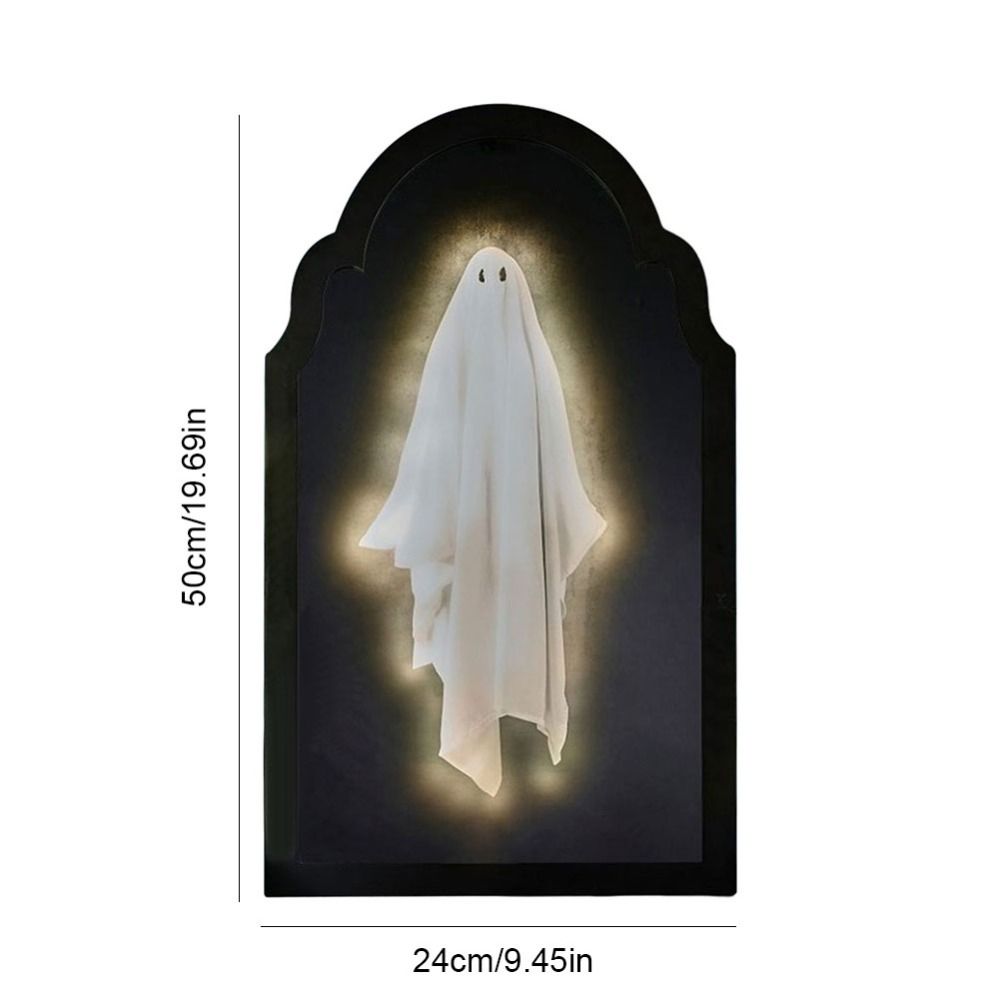 Plastové Halloweenske Zrkadlo Duch Nočné Svetlo Zahustený Hologram Duch Žart Dekorácia pre Vnútorné Vonkajšie