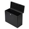 Sanwa Direct Lockable File Box, My Number Security, with Handle, Holds A4 Files, Keyless, Black, 1 Box, 200-SL063BK
