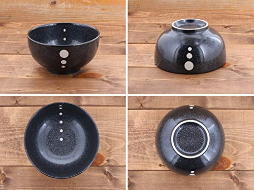 East Tableware: Polka Dot Okonomiyaki Donburi (Large) Set of 2, Japanese Style, Ramen Bowl, Large Bowl, Noodle Bowl