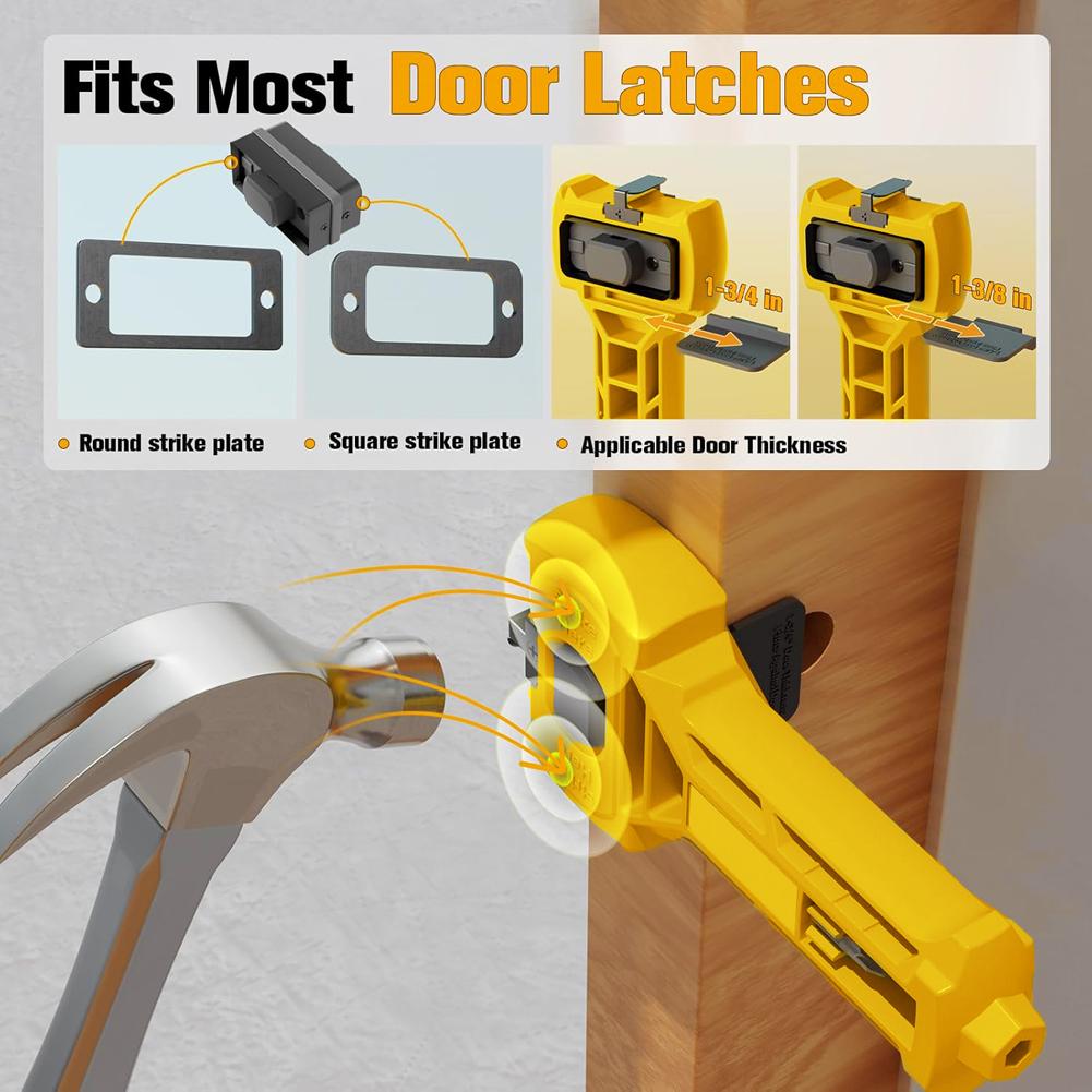 Door Latch Installation Kit Door Latch Mortise Tool Door Lock Hole Saw Set for Accurate Chiseling and Scoring