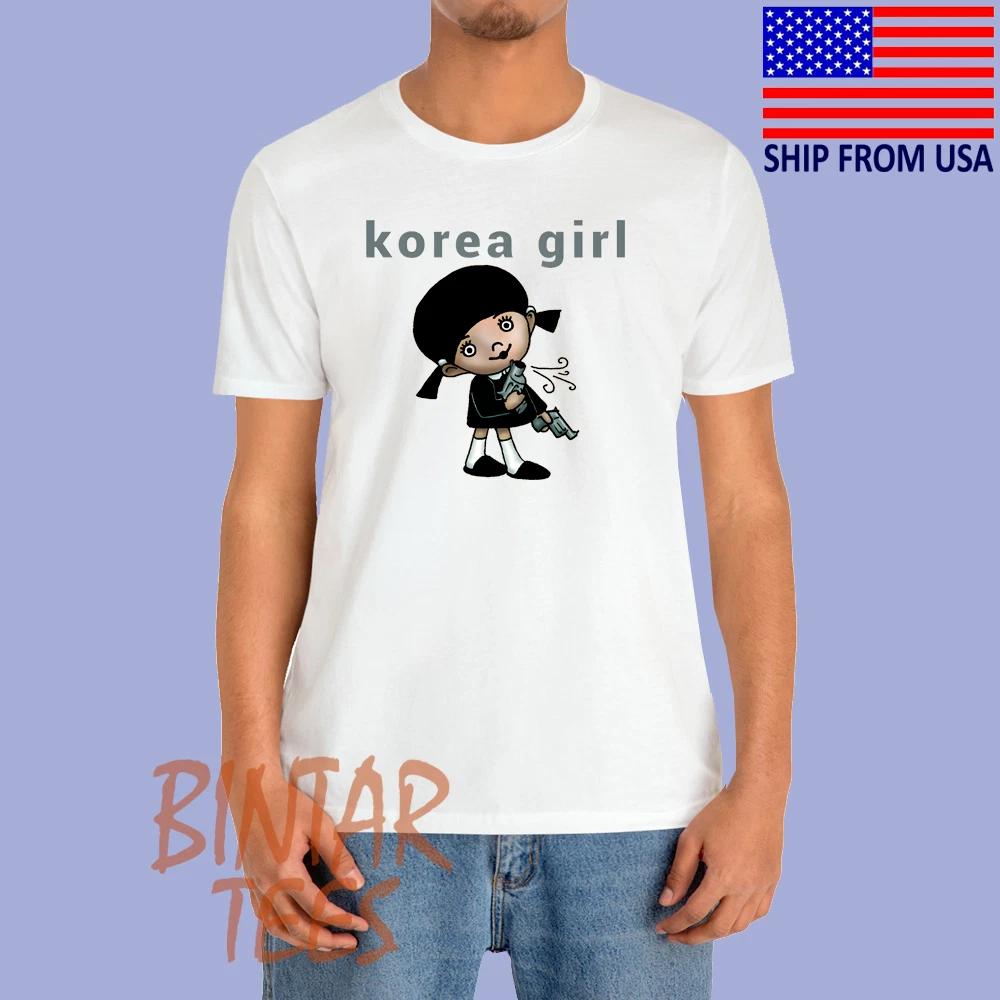 Korean Girl Retro Men s White Size S to 5XL XL