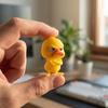 3D Printing Angry Yellow Duck Statue, Angry White Eyed Funny Duck, Humorous Indoor/outdoor Home Decoration And Car Decoration