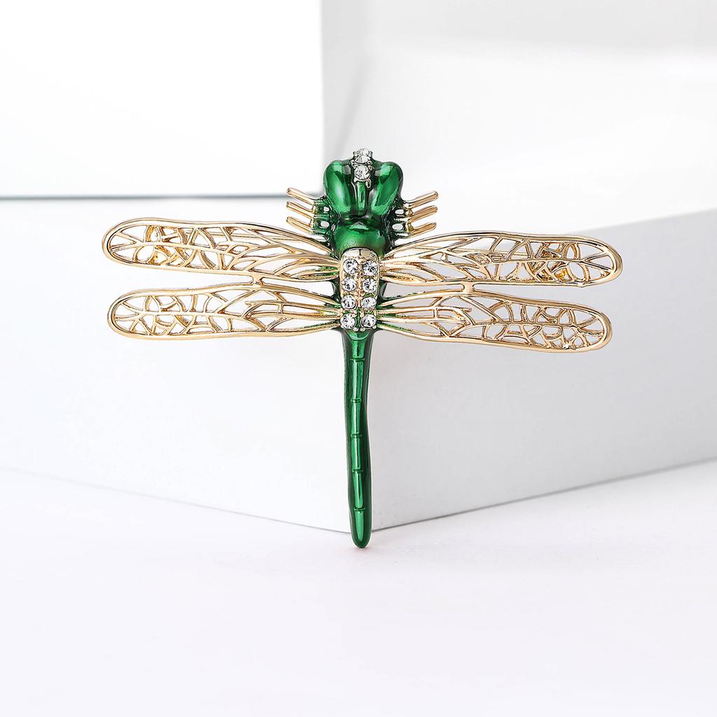 Luxury Rhinestone Dragonfly Brooches for Women Unisex Insect Pins Event Party Gifts New Backpack Decoration Clothes Accessories