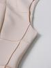 2025 Spring French Style Sleeveless Contrast Stitch Pleated Dress