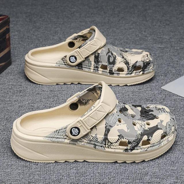 Fashion Men Slippers Camouflage Platform Outdoor Summer Clogs Shoe Women Beach Sandals Male Soft EVA Indoor Home Slides Lover Flip Flops