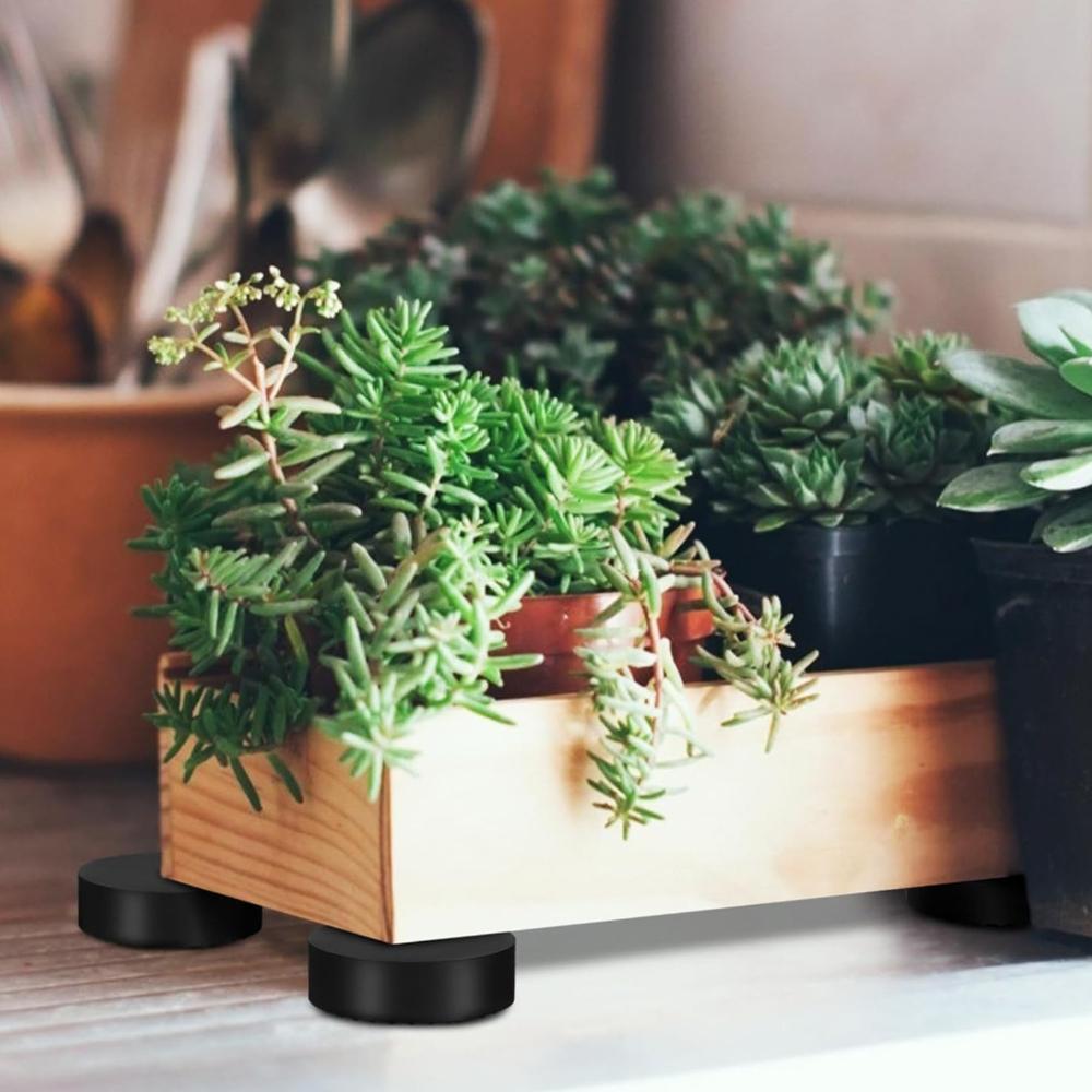 Garden Flower Pot Feet Risers Round Rubber Flowerpot Mat Planter Base Stands Indoor Outdoor Non-Slip Plant Pots Supports Pads