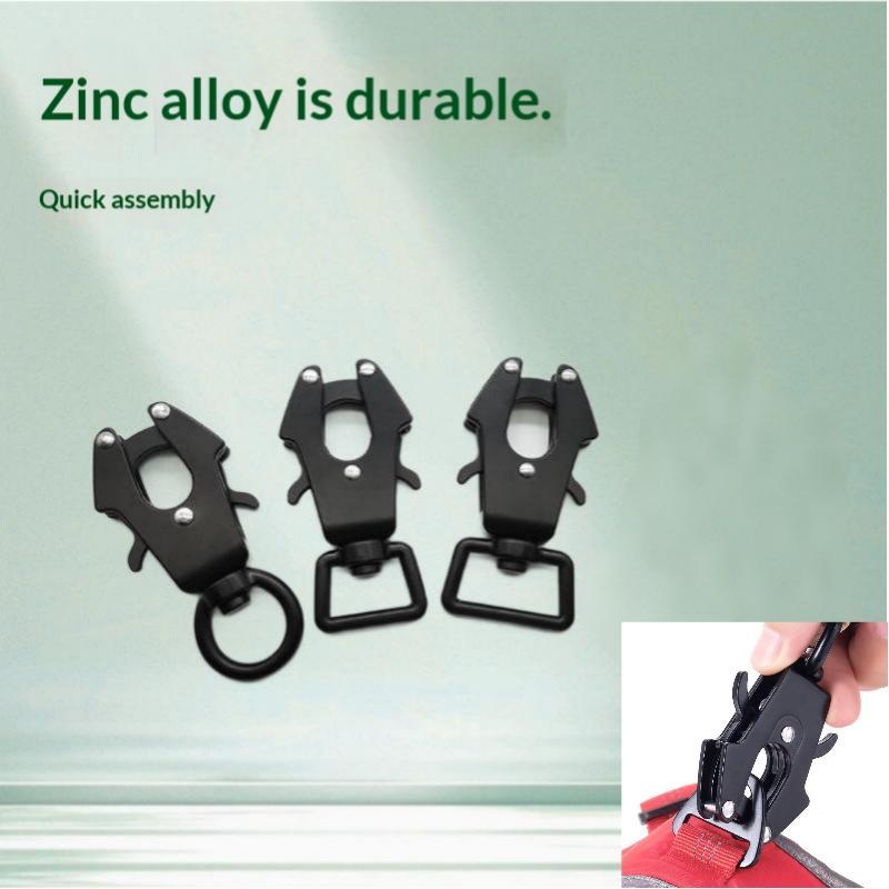 Dog Leash Locking Clasp 360° Swivel Frog Clip Tangle-Free Quick Release Hook for Pet Training Outdoor Activities