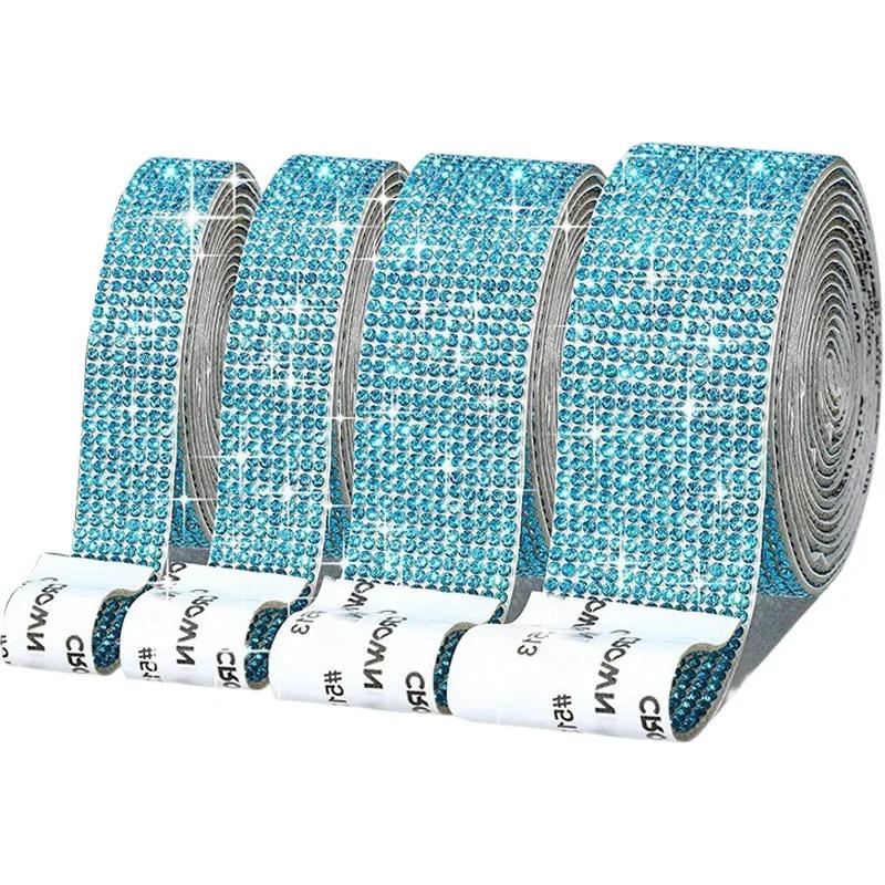1 yard samolepicí kamínková nálepka Křišťálová diamantová stuha DIY kamínková stuha na oblečení boty auto telefon domácí dekoraci