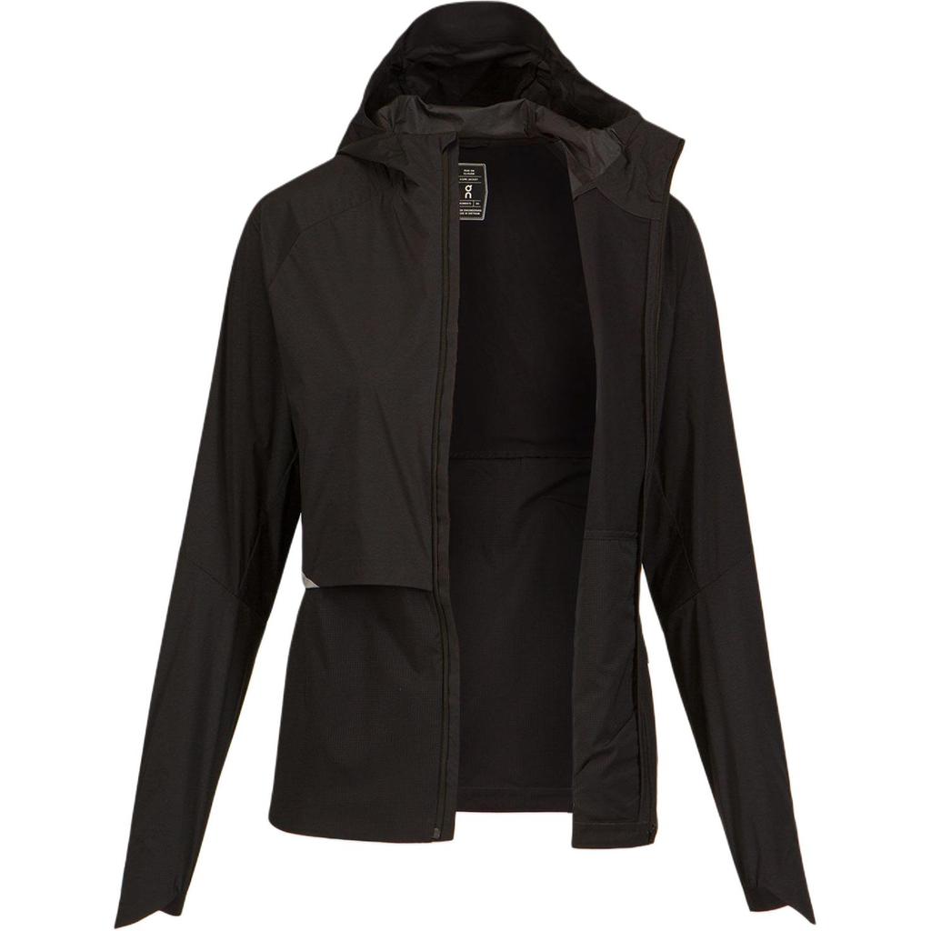 On Solid Color Logo Hooded Lg Sleeve Jacket Women jackets Black 1WE10410553