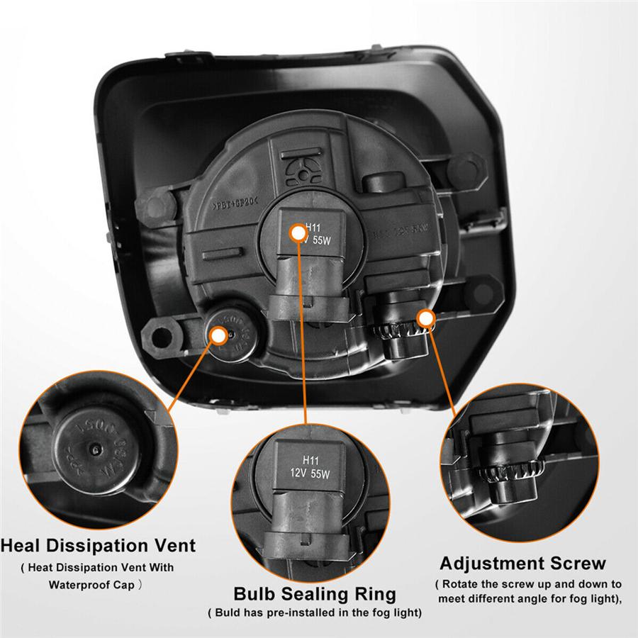 1pair Fog Lights For 2016-2021 Toyota Tacoma SR 2016-2021 Toyota Tacoma SR5