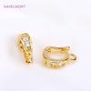 18K Gold Plated Hinged Pendant Enhancer For Necklace Making Supplies Inlaid Zircon Pendant Bail Clasp DIY Jewelry Accessories