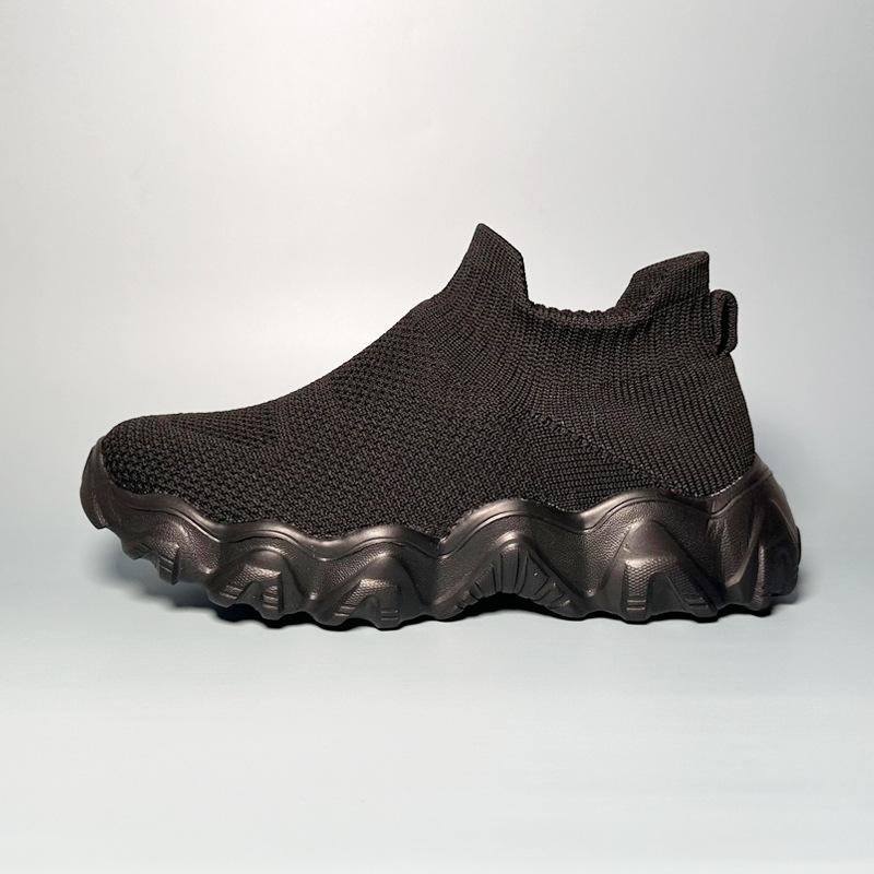 

Shoes Summer Breathable Fly-woven Socks Mesh Mesh Shoes Lightweight Travel Popcorn Sneakers 28 чёрный