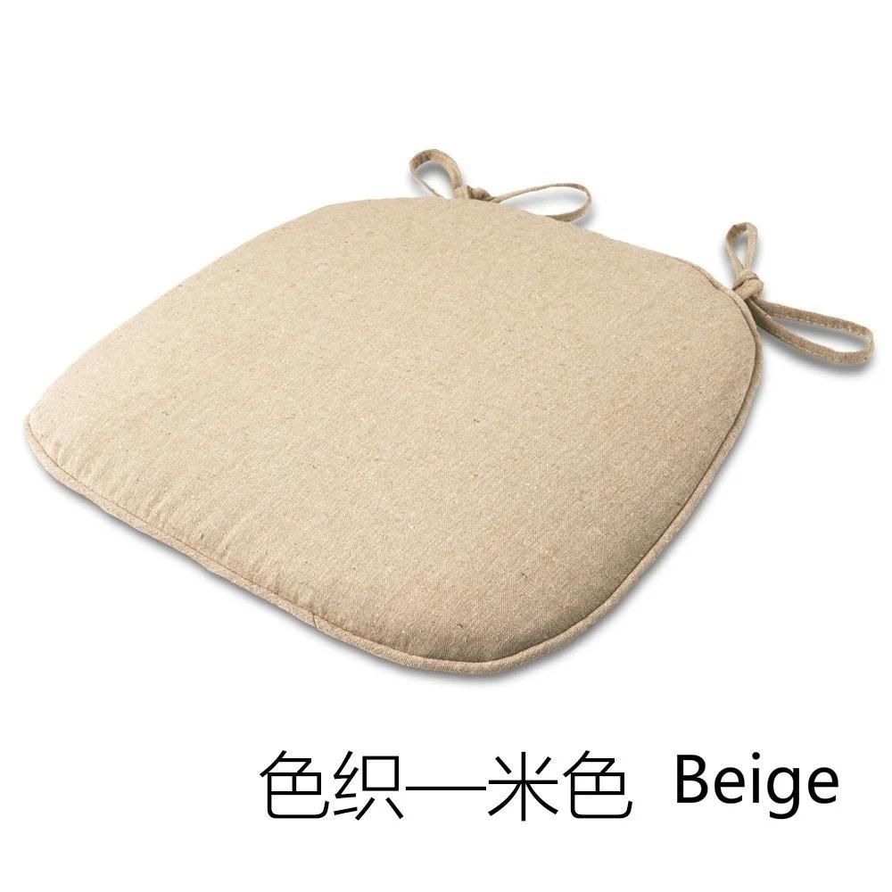 Zuhause Sommer Atmungsaktives Leinen Kissen Schwamm Silikon Esszimmerstuhl Haushalt Sofa Kissen