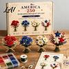 Craft Hobby for Adults America 250 Beaded Bouquet DIY Kit 4th of July Patriotic Flower 3D Kit Handmade Set 1776-2026 Independence Day Making