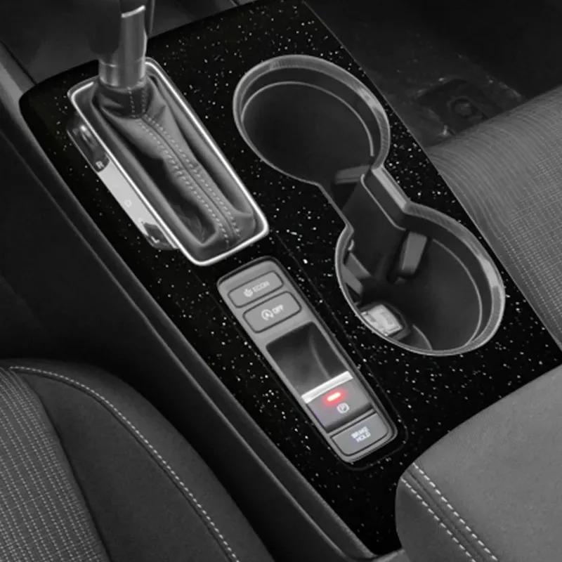 Car Interior Sticker Gear Box Protective Film For Honda Civic 11th Gen - Car Gear Panel Sticker Carbon Fiber Black
