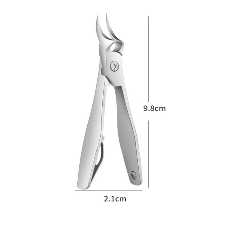 Durable Stainless Steel Cuticle Nipper Anti-Corrosion Trimmer for Ingrown Thick Toenails Fingernails Pedicure Use