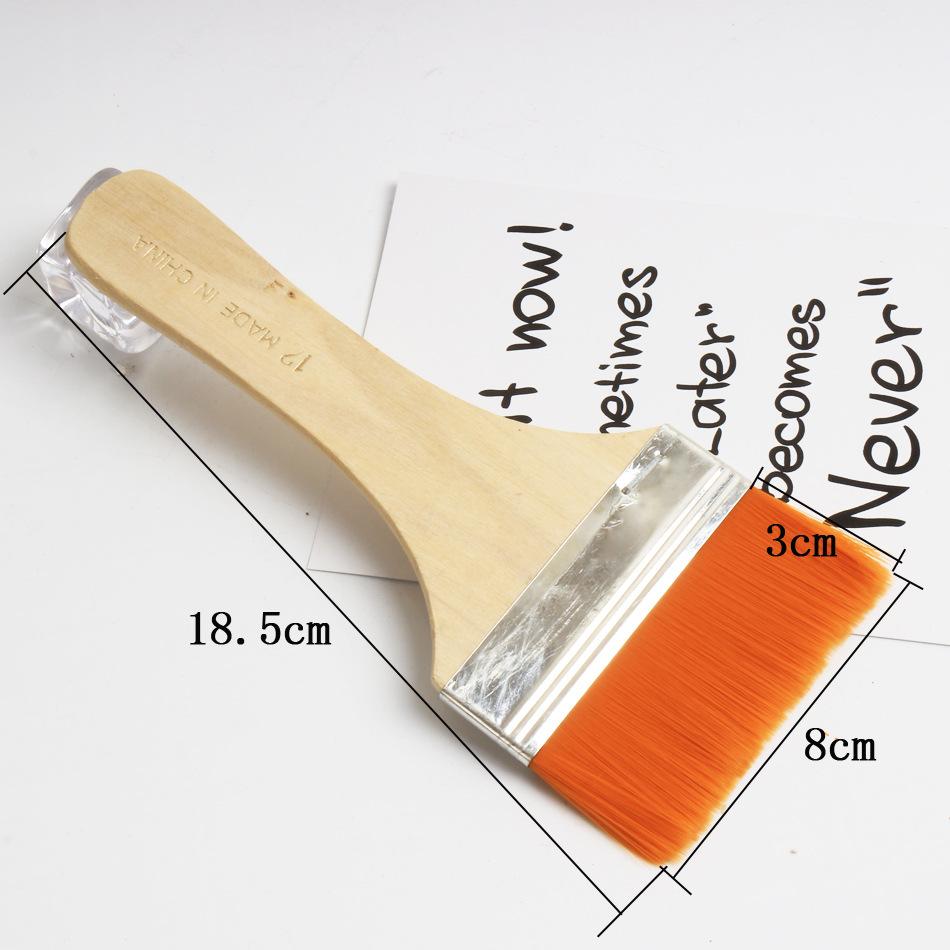 3 Pcs No. 1–12 Acrylic Paintbrushes Drawing Board Brushes Oil Painting Brushes Nylon Bristle Barbecue Brushes Paintbrushes Art Brushes