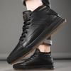 High Quality Mens Casual Shoes All-match Men Outdoor High Top Shoes Classic Genuine Leather Man Ankle Boots Non-Slip Biker Botas