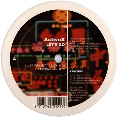12-Zoll Schallplatte ACTIVE X - Let's Go ALIEN023 Alien Recording 2001 Niederlande Dance & Electronica Gebraucht