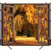 2D Plane 1 Autumn Theme Forest Scene Polyester Material This Multi-functional Background Cloth Features a Leaf Design
