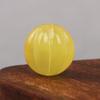 Natural Beeswax Pumpkin Beads Yarn Ball Yellow Amber Round Beads Bracelet DIY