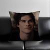 pc Vampire Diaries Damon Salvatore Pillow Cover Polyester D DoubleSided Print Ian Somerhalder Character Art TV Fan Home