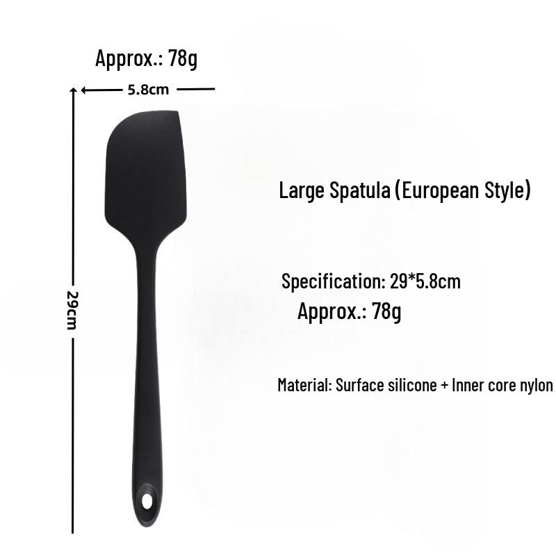 Silicone Spatula Set: Heat-Resistant, One-Piece Scrapers for Mixing & Baking (Small & Large Sizes)