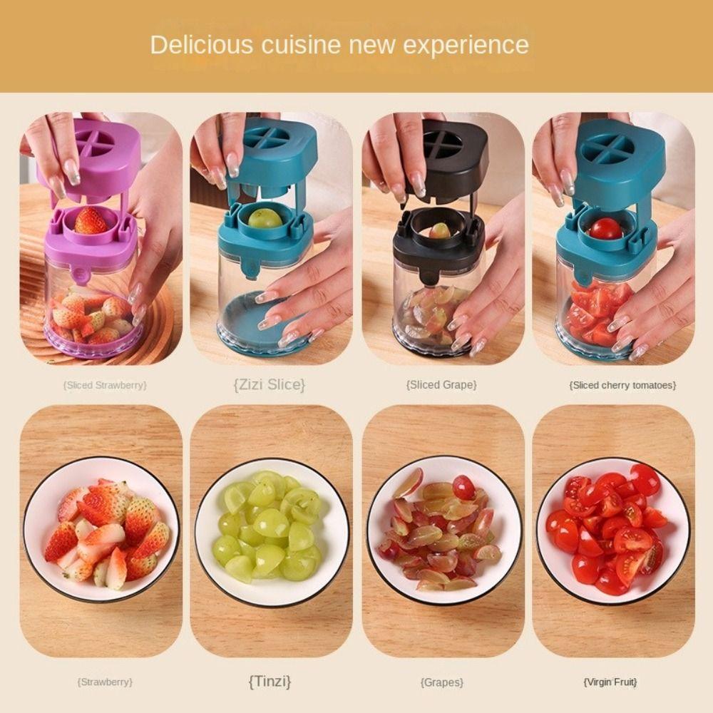 Easy Quarter Cutter Quick Fruit Slicer Plastic Fruit  Press Separator  Tomato