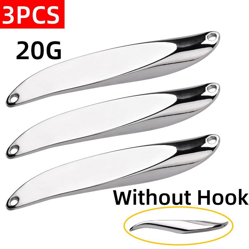Fishing Spoon Lures High Reflective Die Cast Metal 1/3 PCS Sharp Hooks Perfect for Outdoor Fishing Camping Gifts