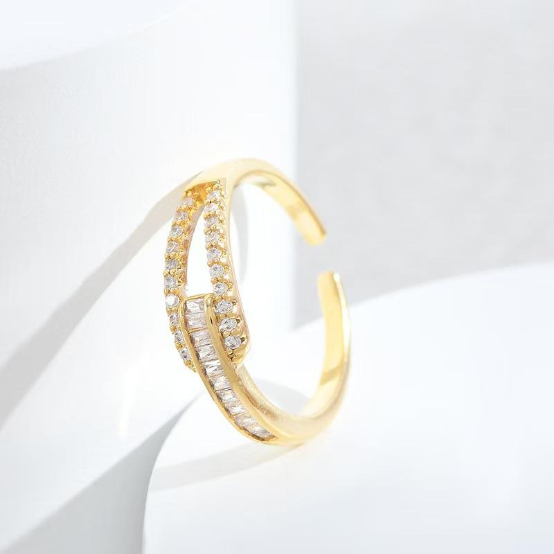 Hot selling in Japan and South Korea, light luxury, simple and adjustable ring design for women