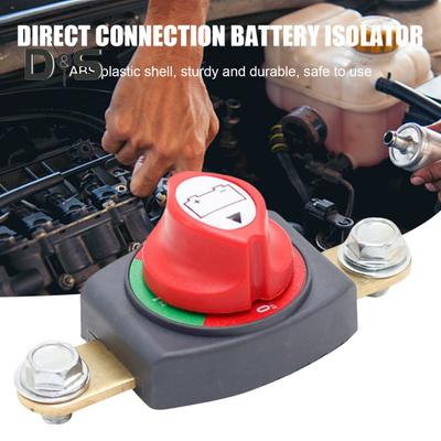 12-48V Top Post Battery Disconnect Switch 275A Continuous Power Cut Master Isolator for Car Vehicle RV Boat Heavy Duty ABS Shell
