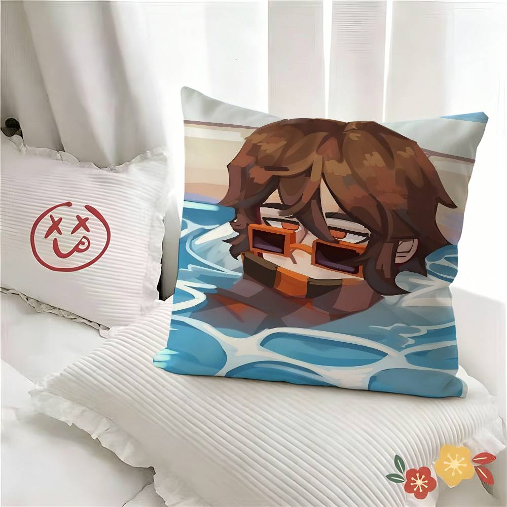 Pc MMrLololoshka JDH Laser Anime Pillow Case Fashion Square Pillowcase Bedroom Sofa Room Ins Decoration Leisure
