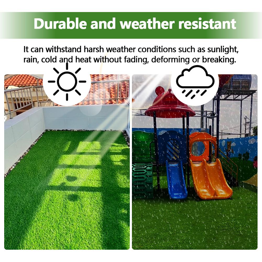 10 ks 12x12 palců Plastový koberec Realistický trávník Dlaždice Zámkový trávník Paluba Umělá zelená tráva Podložka pro zahradu Patio