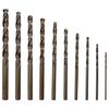 Versatile 10 Piece Cobalt Drill Bit Set For Drilling Through Hardened Steel
