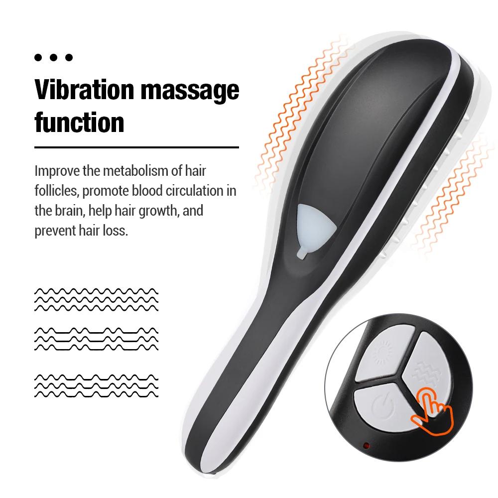 Electric Spray Massage Comb LED Anti Hair Loss Vibration Head Massager Brush Hair Growth Scalp Liquid Medicine Atomizing Comb