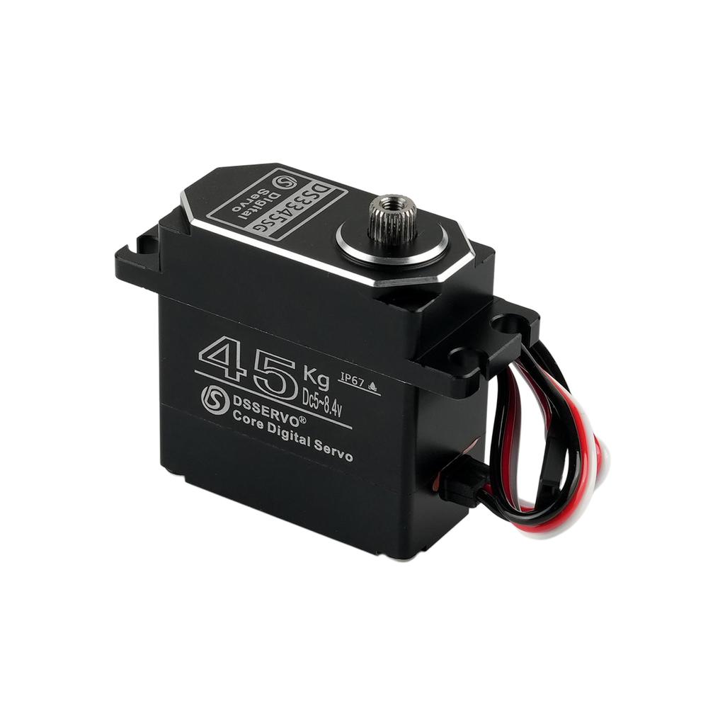 DSservo DS3345 45KG Aluminum Alloy Case IP67 Waterproof Core Digital Metal Gear Servos for 1/8 1/10 RC Crawler Car Boat Truck