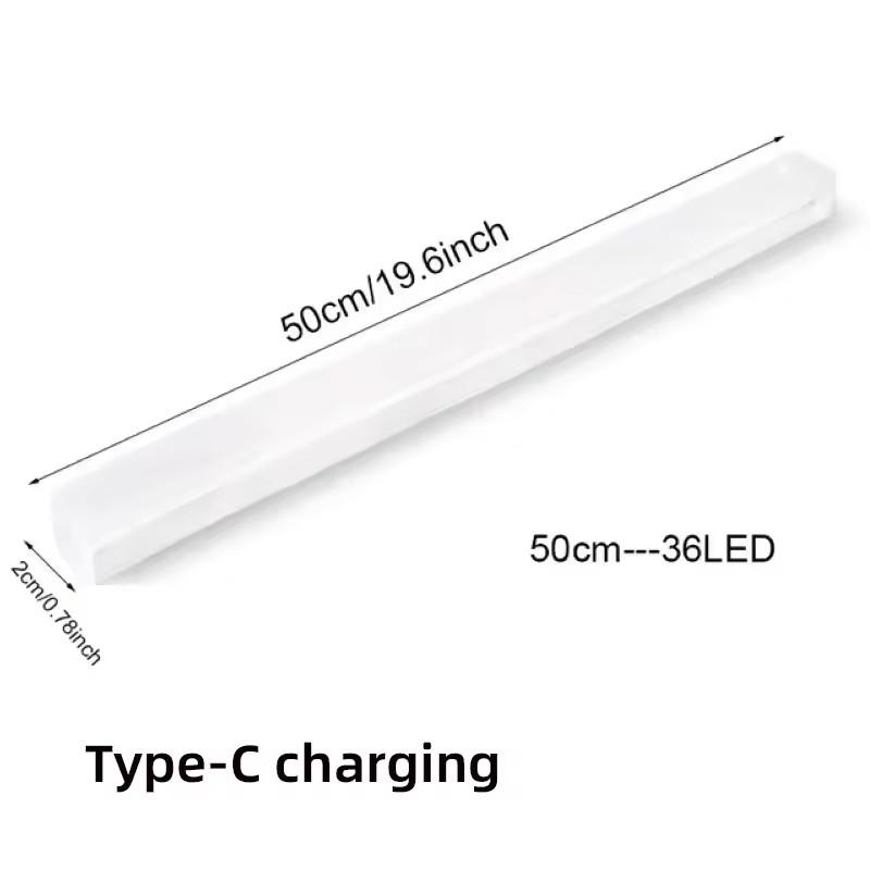 Motion Sensor LED Under Cabinet Lamp Dimmable Rechargeable Night Light Stairs Closet Room Aisle Tube Bar Detector Bulb