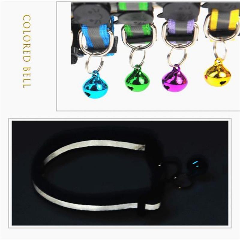 Pet Products Cat Collar Cartoon Cat Head Color Bell Pet Accessories Reflective Dog Collar