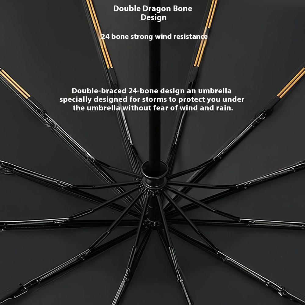 Windproof Large Umbrella 24-Rib Sun and Rain Proof Umbrella for 2 People