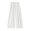 Women's Edge Cotton Linen Wide-Leg High-Waisted Pants - Slimming, Loose, Casual, Nine-Point Length, Summer 2026